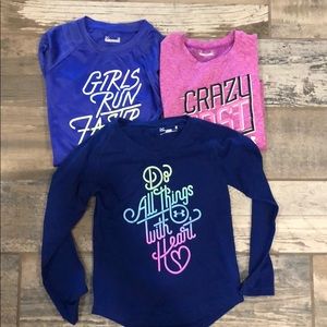 Girls long sleeve Under Armour shirts